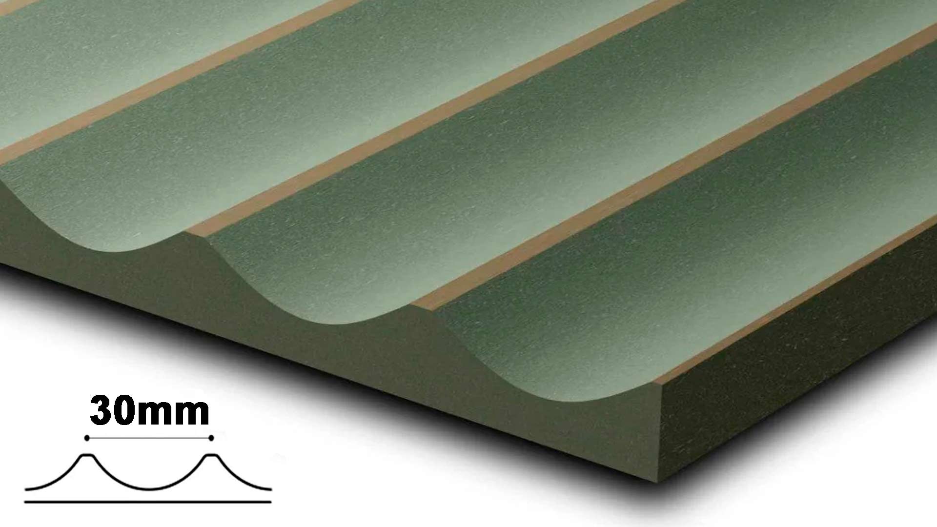 Fluted MDF Wall Panels 30mm Flutes Fluted MDF Wall Panels 30mm Flutes